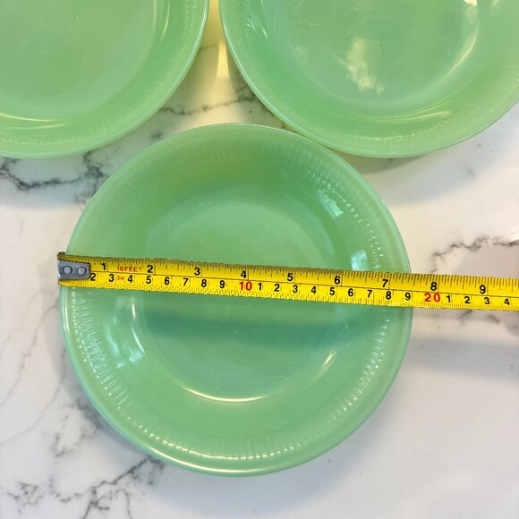 Fire-King Jane Ray Jadeite 7 5/8″ Soup Plate (Set of 3) - Picture 5 of 7